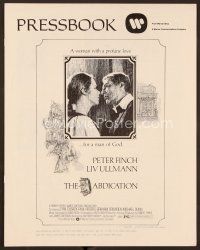 9d288 ABDICATION pressbook '74 Liv Ullmann loves priest Peter Finch!