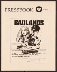 9d296 BADLANDS pressbook '74 Terrence Malick's cult classic, Martin Sheen & Sissy Spacek!