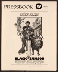 9d302 BLACK SAMSON pressbook '74 Charles Bail, Rockne Tarkinton, wild blaxploitation image!