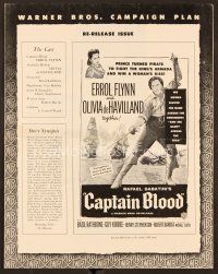 9d312 CAPTAIN BLOOD pressbook R51 Errol Flynn, Olivia de Havilland