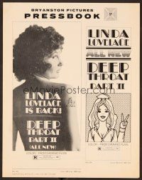 9d324 DEEP THROAT II pressbook '74 Linda Lovelace, Harry Reems, directed by Joe Sarno!