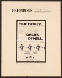 9d327 DEVILS pressbook '71 directed by Ken Russell, Oliver Reed & Vanessa Redgrave!