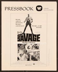 9d331 DOC SAVAGE pressbook '75 Ron Ely is The Man of Bronze, written by George Pal!