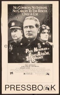 9d339 FORT APACHE THE BRONX pressbook '81 Paul Newman, Edward Asner & Ken Wahl as New York cops!