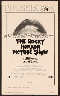 9d358 ROCKY HORROR PICTURE SHOW pressbook '75 classic lips image, a different set of jaws!