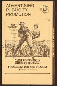 9d376 TWO MULES FOR SISTER SARA pressbook '70 art of gunslinger Clint Eastwood & Shirley MacLaine!