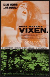 9d276 VIXEN pressbook '68 classic Russ Meyer, sexy naked Erica Gavin, is she woman or animal?