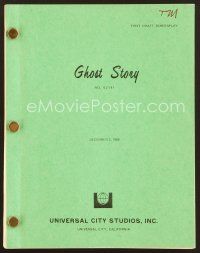 9d247 GHOST STORY revised first draft script December 3, 1980, screenplay by Lawrence D. Cohen!