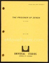 9d261 PRISONER OF ZENDA revised final draft script May 9, 1978, screenplay by Clement & La Frenais