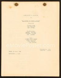 9d267 SLAUGHTER ON 10th AVE continuity & dialogue script September 3, 1957, screenplay by Roman!