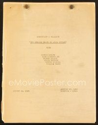 9d270 STRANGE DEATH OF ADOLF HITLER continuity & dialogue script Aug 1943, screenplay by Kortner!