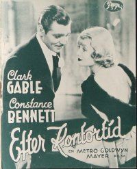 9d173 AFTER OFFICE HOURS Danish program '35 different images of Clark Gable & Constance Bennett!