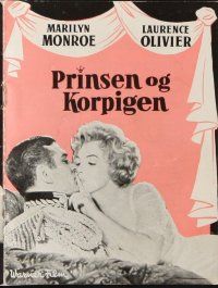 9d211 PRINCE & THE SHOWGIRL Danish program '58 Laurence Olivier & sexy Marilyn Monroe, different!