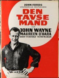 9d212 QUIET MAN Danish program '52 different images of John Wayne & Maureen O'Hara, John Ford