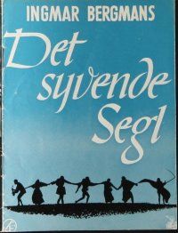 9d214 SEVENTH SEAL Danish program '60 Ingmar Bergman's Det Sjunde Inseglet, Max Von Sydow