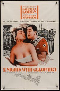 9e021 2 NIGHTS WITH CLEOPATRA 1sh '63 Alberto Sordi, Ettore Manni & super sexy Sophia Loren