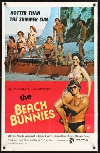 9e128 BEACH BUNNIES 1sh '75 Wendy Cavanough, Brenda Fogerty, comedy written by Ed Wood!