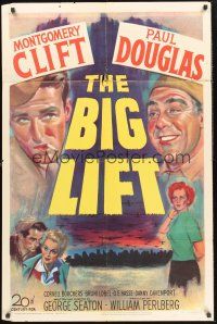 9e152 BIG LIFT 1sh '50 Montgomery Clift & Paul Douglas w/ pretty Cornell Borchers!