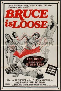 9e218 BRUCE IS LOOSE 1sh '80 kung fu, deadlier than Chiba, look out baby!