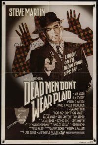 9e311 DEAD MEN DON'T WEAR PLAID 1sh '82 Steve Martin will blow your lips off if you don't laugh!