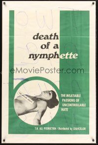 9e318 DEATH OF A NYMPHETTE 1sh '67 insatiable passions of uncontrollable hate!