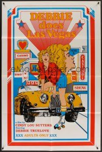 9e320 DEBBIE DOES LAS VEGAS 1sh '82 Debbie Truelove, wonderful sexy gambling casino artwork!