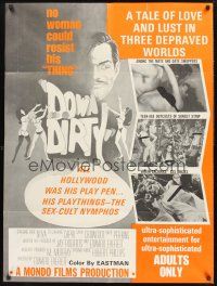 9e342 DOWN & DIRTY 1sh '68 ultra-sophisticated, no woman could t resist his THING!