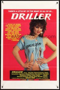 9e348 DRILLER 1sh '84 Taija Rae, Renee Summers, sexploitation Thriller parody!