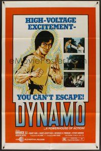 9e353 DYNAMO 1sh '80 Bruce Li is a powerhouse of action, high-voltage excitement you can't escape!