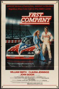 9e388 FAST COMPANY 1sh '79 David Cronenberg, cool funny car dragster art!