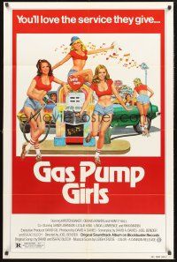 9e429 GAS PUMP GIRLS 1sh '78 you'll love the service these sexy barely dressed attendants give!