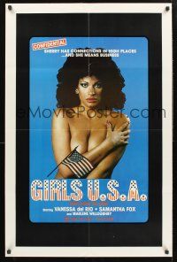 9e445 GIRLS U.S.A. 1sh '80 Erica Boyer, sexy Vanessa del Rio has connections in high places!