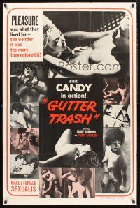 9e468 GUTTER TRASH 1sh '69 William Mishkin, see Candy in action, explicit!