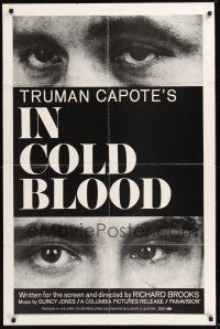 9e514 IN COLD BLOOD 1sh '67 Richard Brooks directed, Robert Blake, from Truman Capote novel!