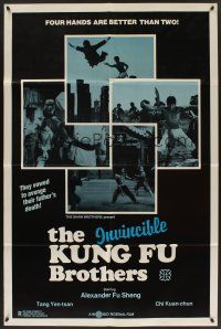 9e519 INVINCIBLE KUNG-FU BROTHERS 1sh '76 Cheh Chang, four hands are better than two!