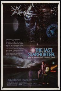 9e554 LAST STARFIGHTER 1sh '84 Catherine Mary Stewart & Lance Guest as video game expert pilot!