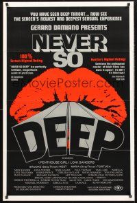 9e665 NEVER SO DEEP 1sh '81 Gerard Damiano, Loni Sanders, Brook West!