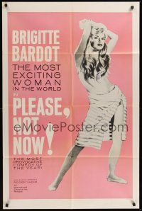 9e686 ONLY FOR LOVE 1sh '63 Roger Vadim's La Bride sur le cou, Brigitte Bardot, Please, Not Now!