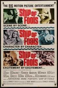 9e794 SHIP OF FOOLS style C 1sh '65 Stanley Kramer's movie based on Katharine Anne Porter's book!