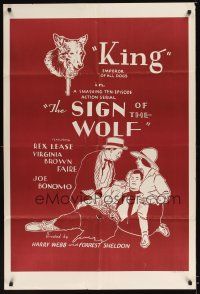9e801 SIGN OF THE WOLF 1sh R40s serial from Jack London's story!