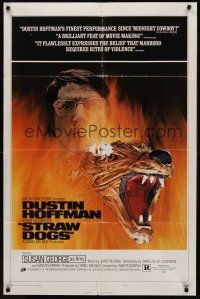 9e853 STRAW DOGS style D 1sh '72 directed by Sam Peckinpah, Dustin Hoffman & Susan George!