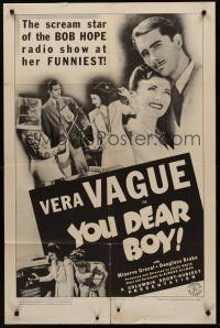 9e995 YOU DEAR BOY 1sh '43 Johnny Mitchell, Barbara Jo Allen as Vera Vague!