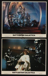 9f485 BATTLESTAR GALACTICA 2 8x10 mini LCs '78 great images with lots of Cylons!