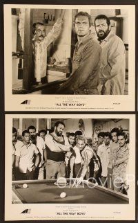 9f880 ALL THE WAY BOYS 4 8x10 stills '73 Terence Hill & Bud Spencer, includes pool playing scene!
