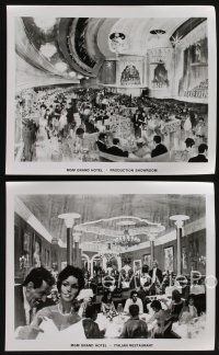 9f640 MGM GRAND HOTEL 12 8x10 stills '72 wonderful art sketches of construction & hotel features!