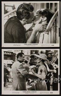 9f914 PARIS WHEN IT SIZZLES 4 8x10 stills '64 great images of Audrey Hepburn & William Holden!