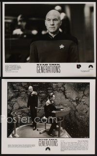 9f926 STAR TREK: GENERATIONS 4 8x10 stills '94 Patrick Stewart as Picard, William Shatner as Kirk!