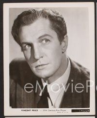 9f028 VINCENT PRICE 3 8x10 stills '40s-60s great portraits from all three decades!