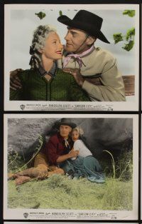 9f205 CARSON CITY 10 color 8x10 stills '52 cowboy Randolph Scott, Lucille Norman, Nevada!