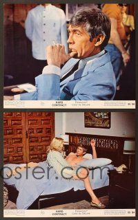 9f454 HARD CONTRACT 4 color 8x10 stills '69 James Coburn & sexy Lee Remick!